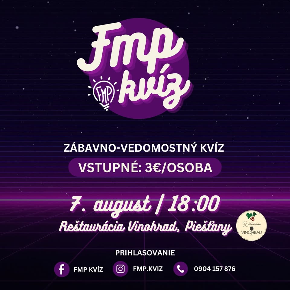 FMP Kvíz | Reštaurácia Vinohrad 🍇 | 6.8.2025