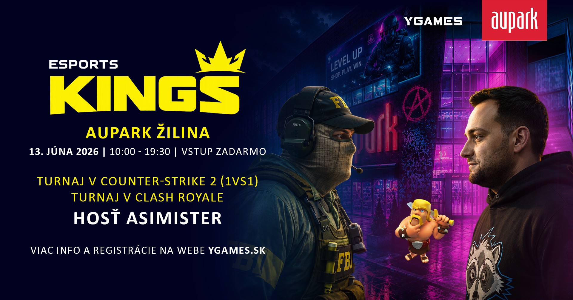 ESPORTS KINGS | Hosť ASIMISTER | Gaming turnaje v Auparku