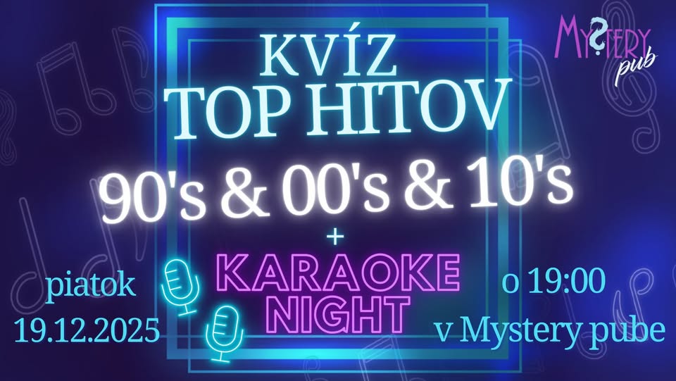 Decembrový Mystery hudobný kvíz - 90' & 00' & 10'