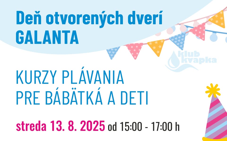 Deň otvorených dverí - kurzy plávania v Galante