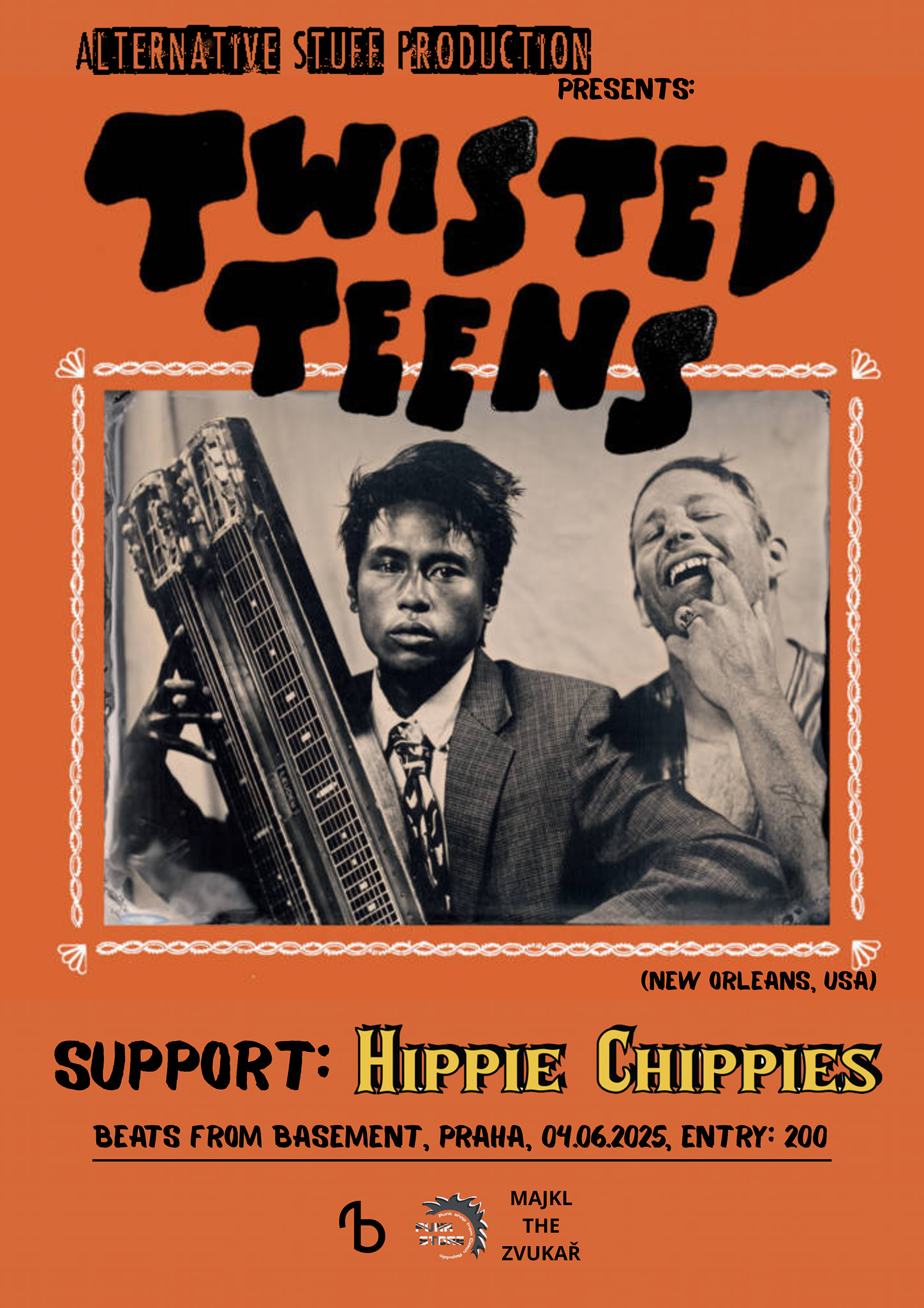 TWISTED TEENS(USA)//HIPPIE CHIPPIES(MĚLNÍK) in da Beats from basement Praha