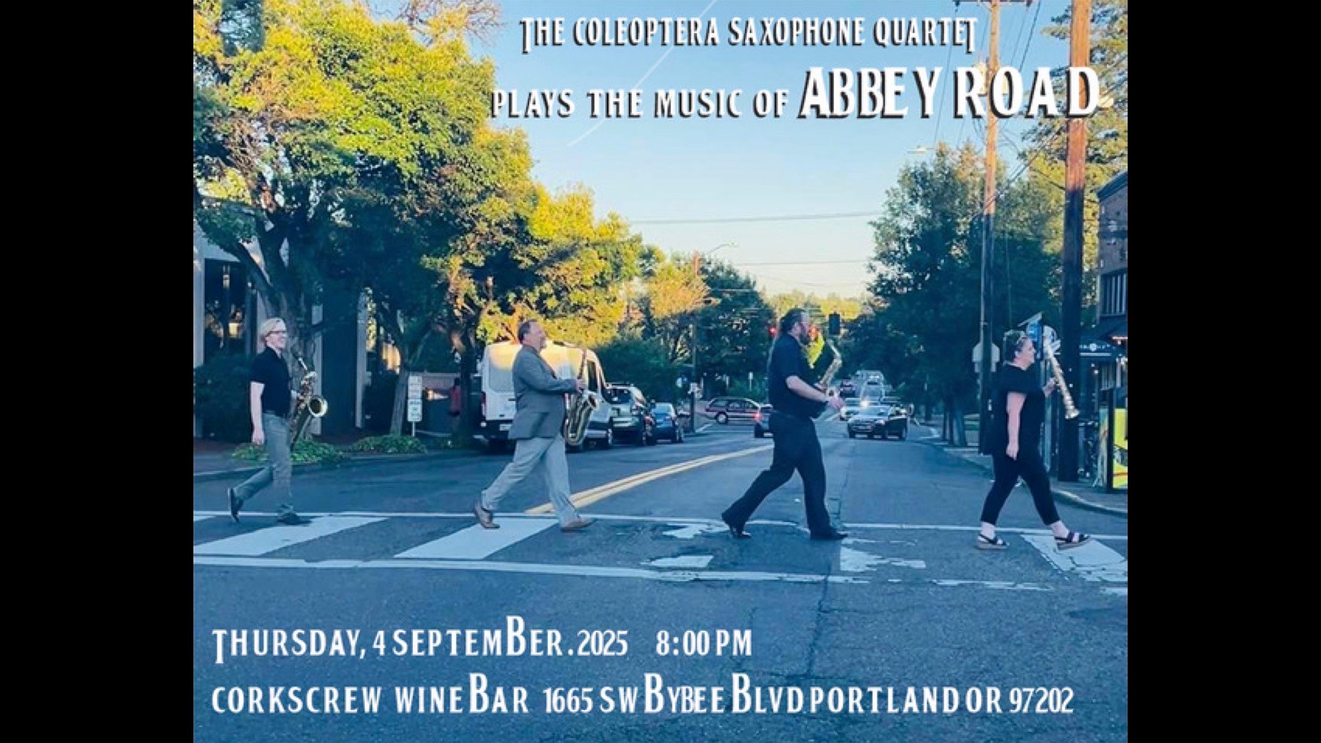Coleoptera Saxophone Quartet Plays Abbey Road