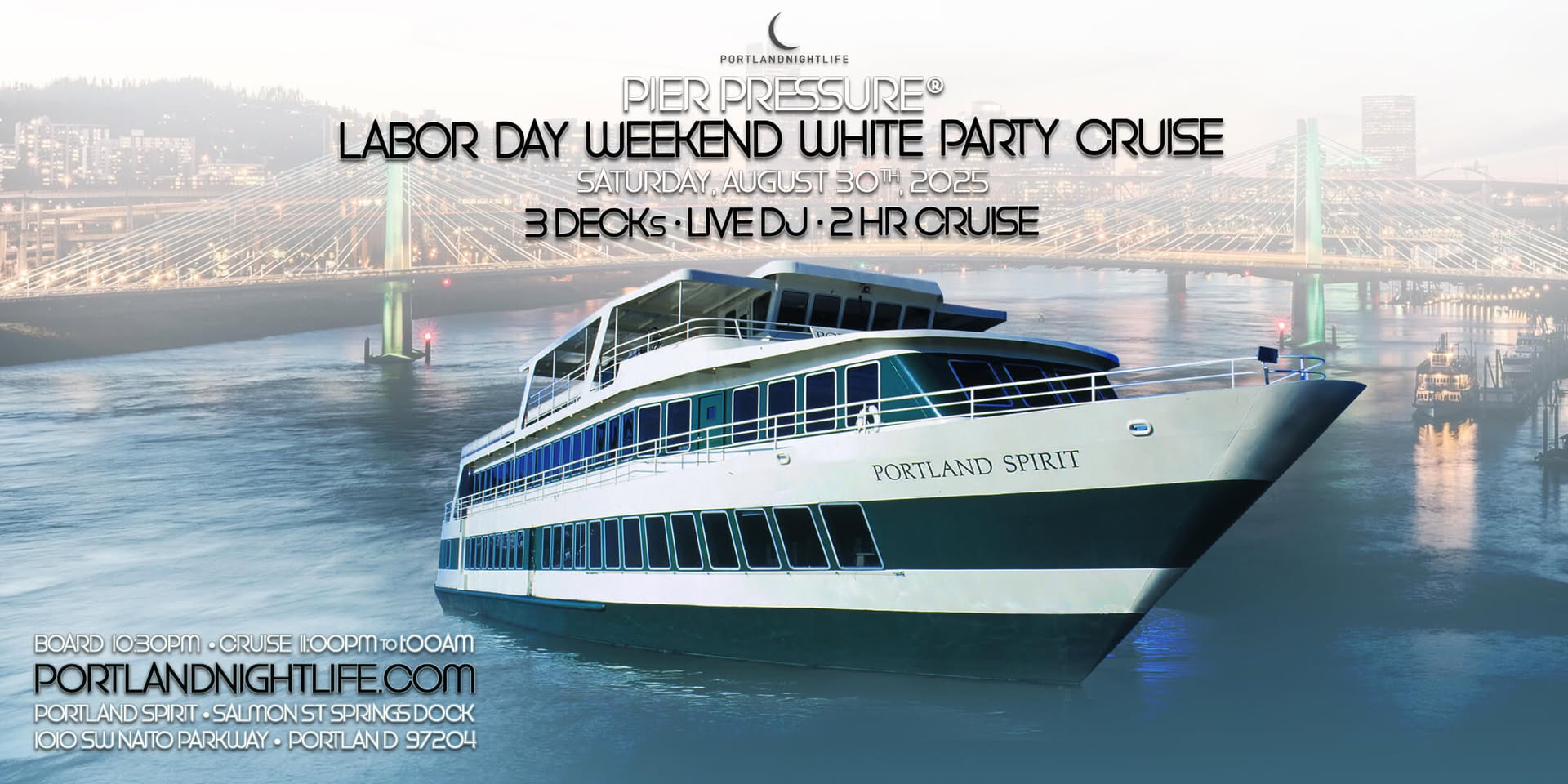 Portland Labor Day Weekend White Party Cruise