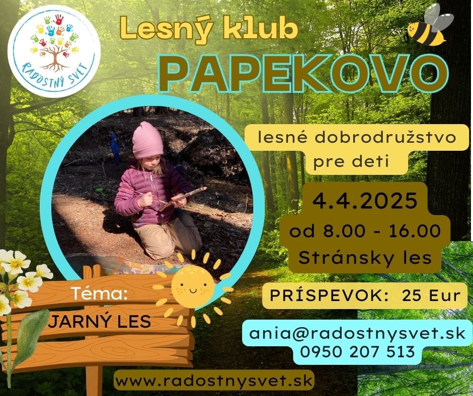 Lesný klub Papekovo s témou Jarný les