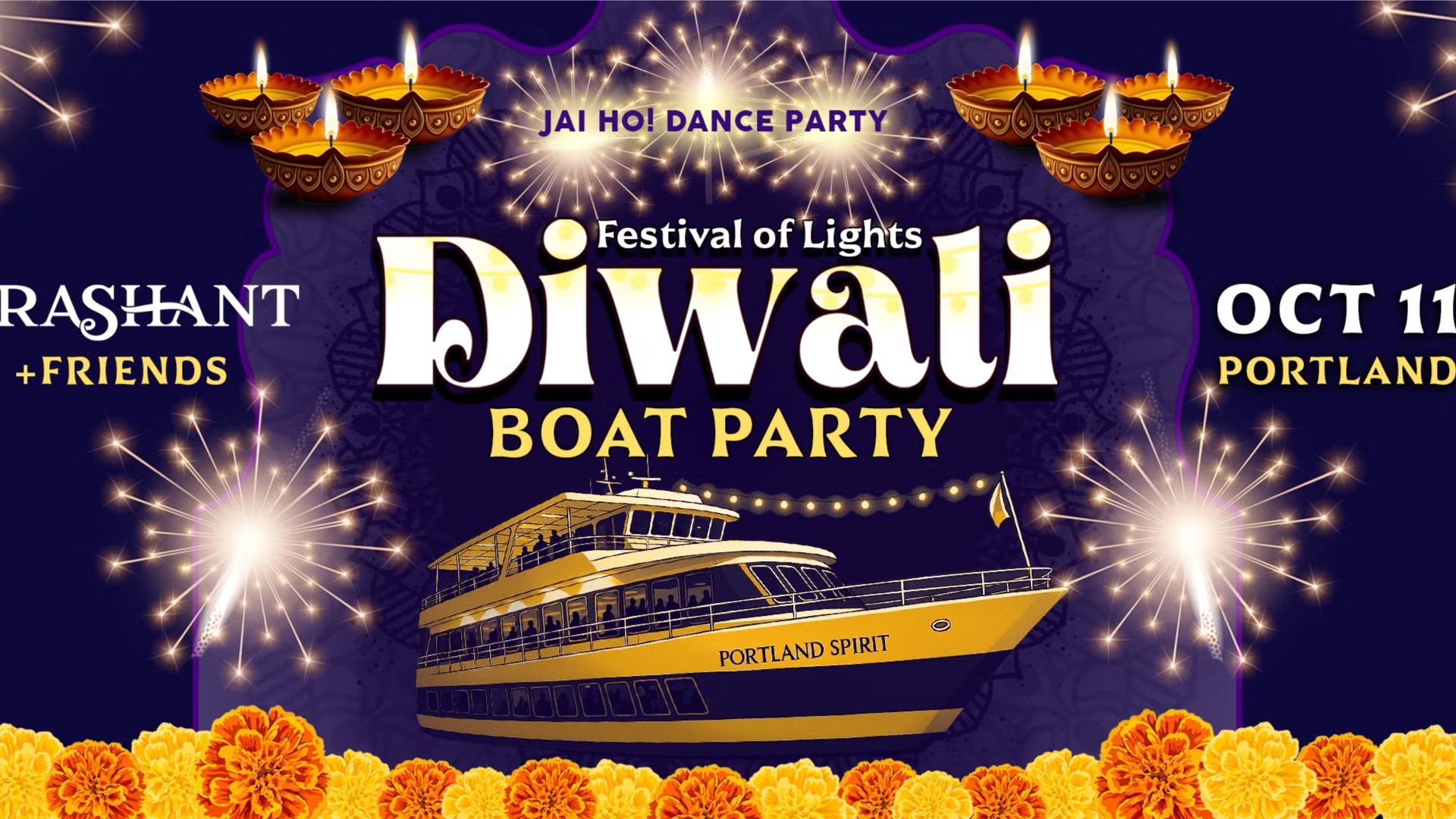 DIWALI CRUISE • Festival of Lights Boat Party Portland Spirit • DJ Prashant