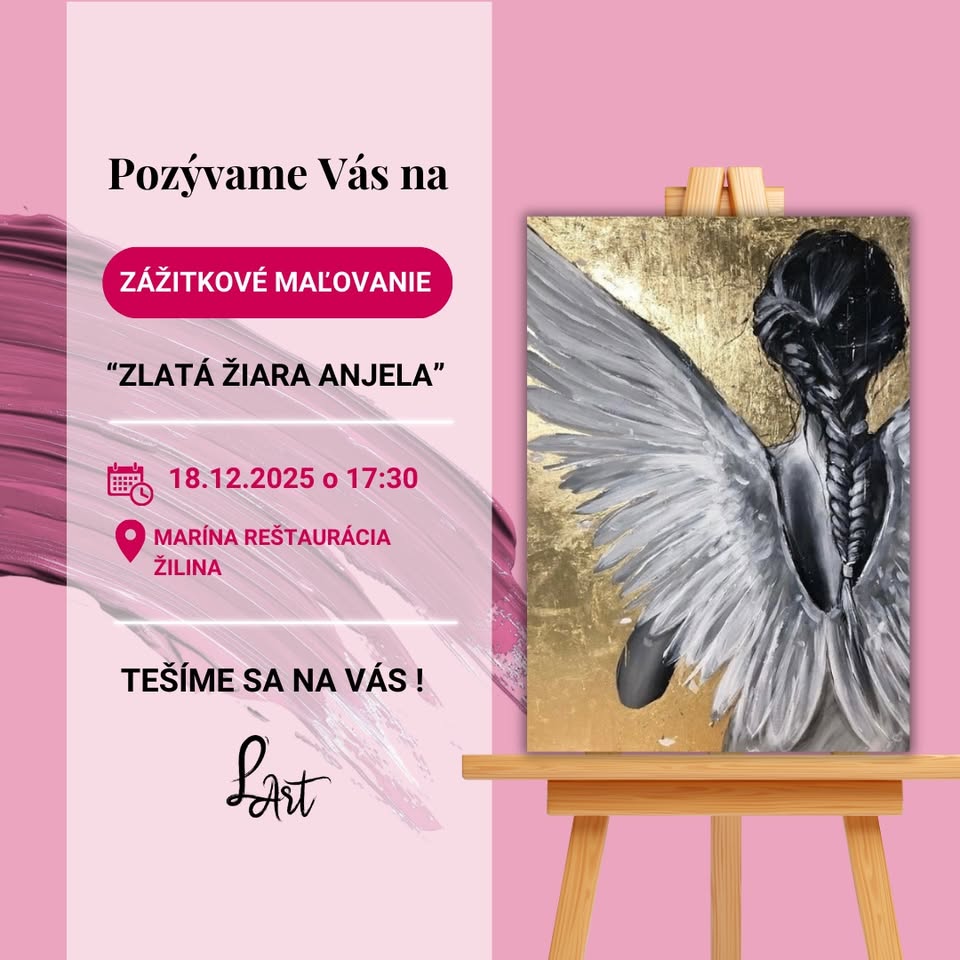 Zážitkové maľovanie- Zlatá žiara anjela
