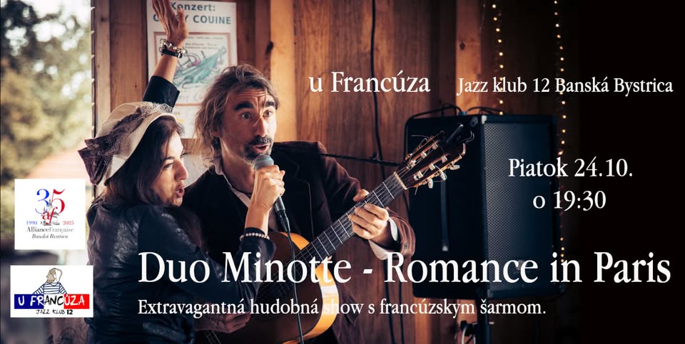 HUDOBNÀ ŠOU DUO MINOTTE – ROMANCE IN PARIS @ U Francúza - Jazz Klub 12