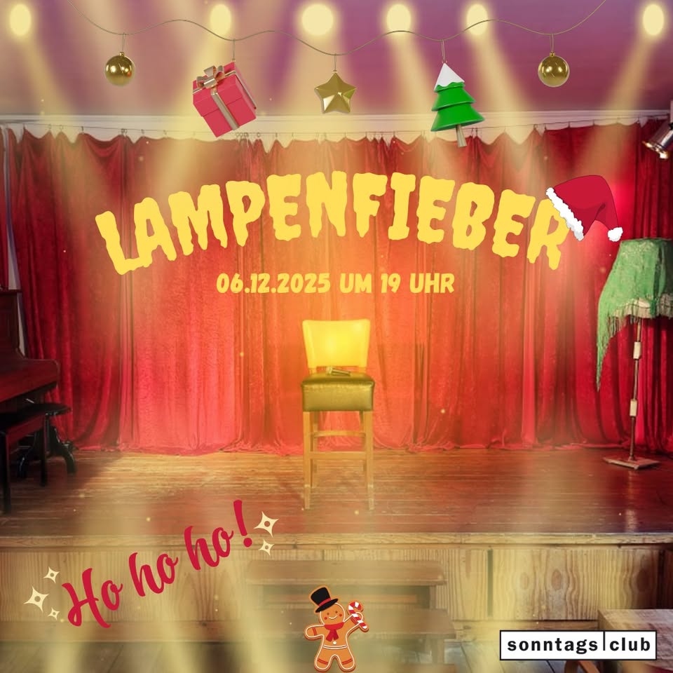 Lampenfieber - die queere offene Bühne des Sonntags-Clubs.