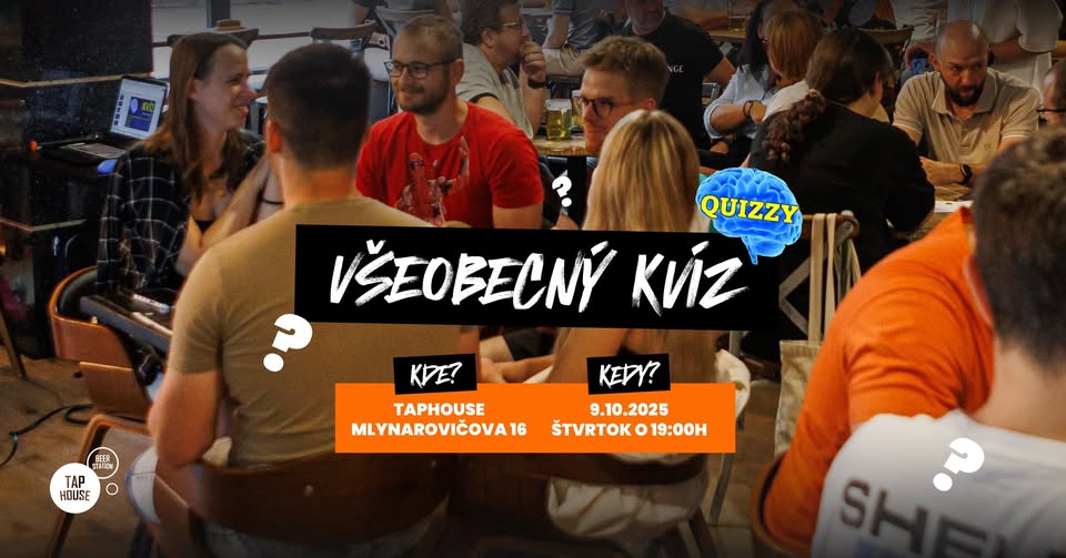 Všeobecný kvíz v TapHouse 🧠🍺