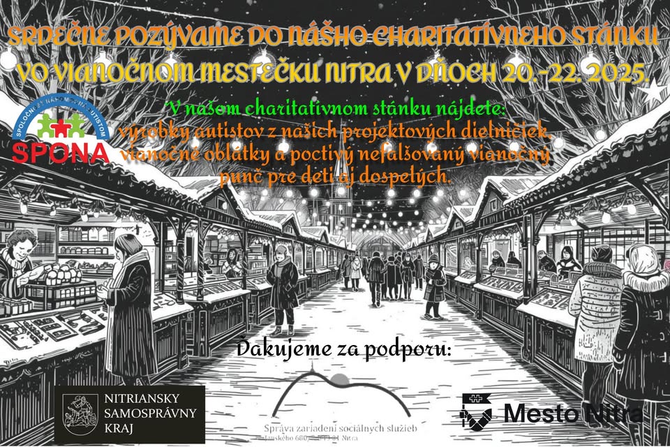 SPONA vo Vianočnom mestečku Nitra 2025