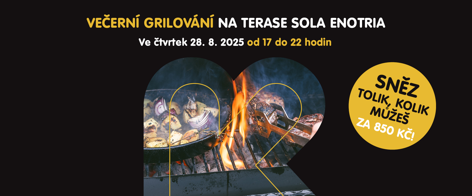 Večerní grilování na terase Sola Enotria