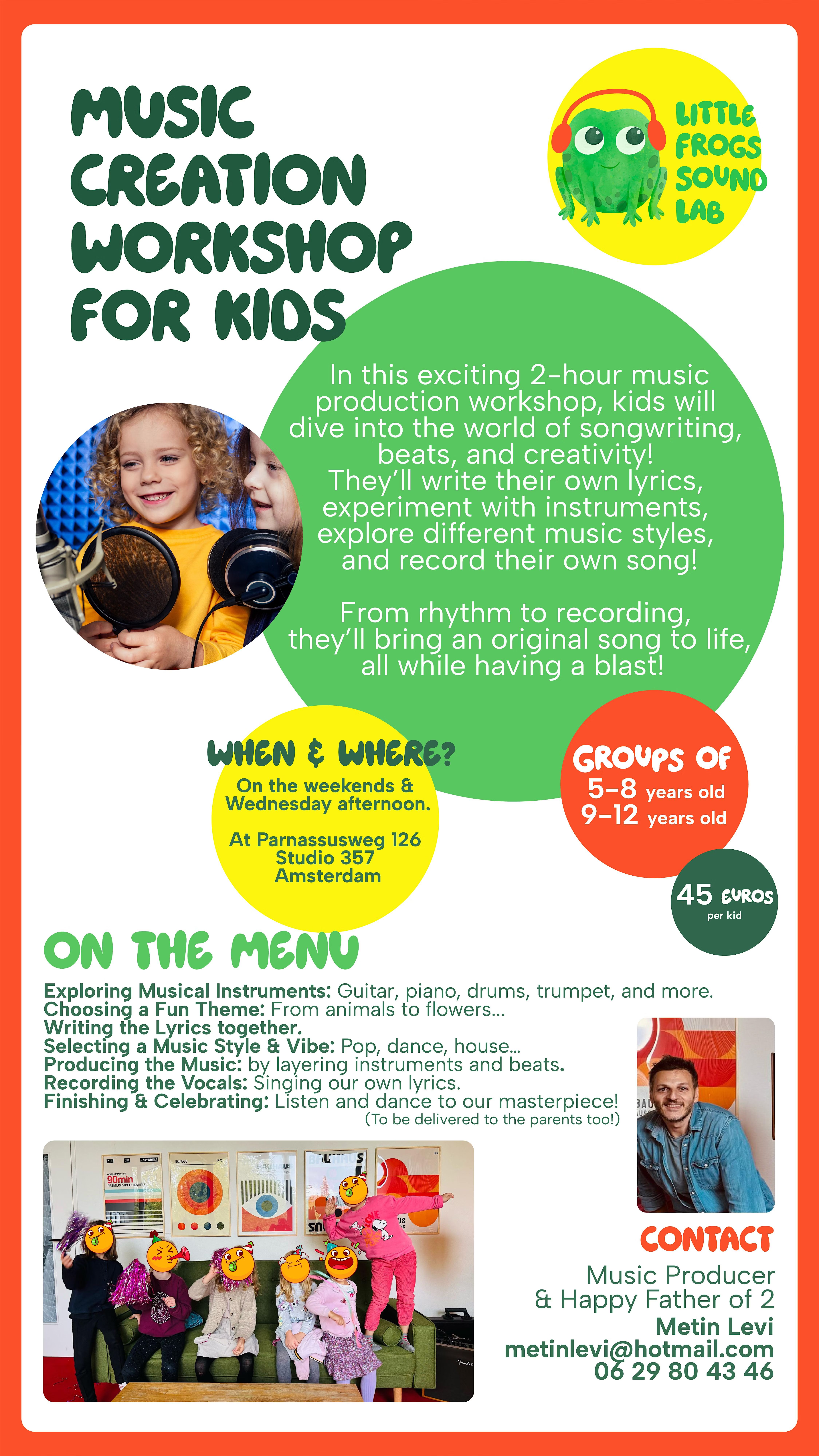 Music Creation & Production  Workshop For Kids