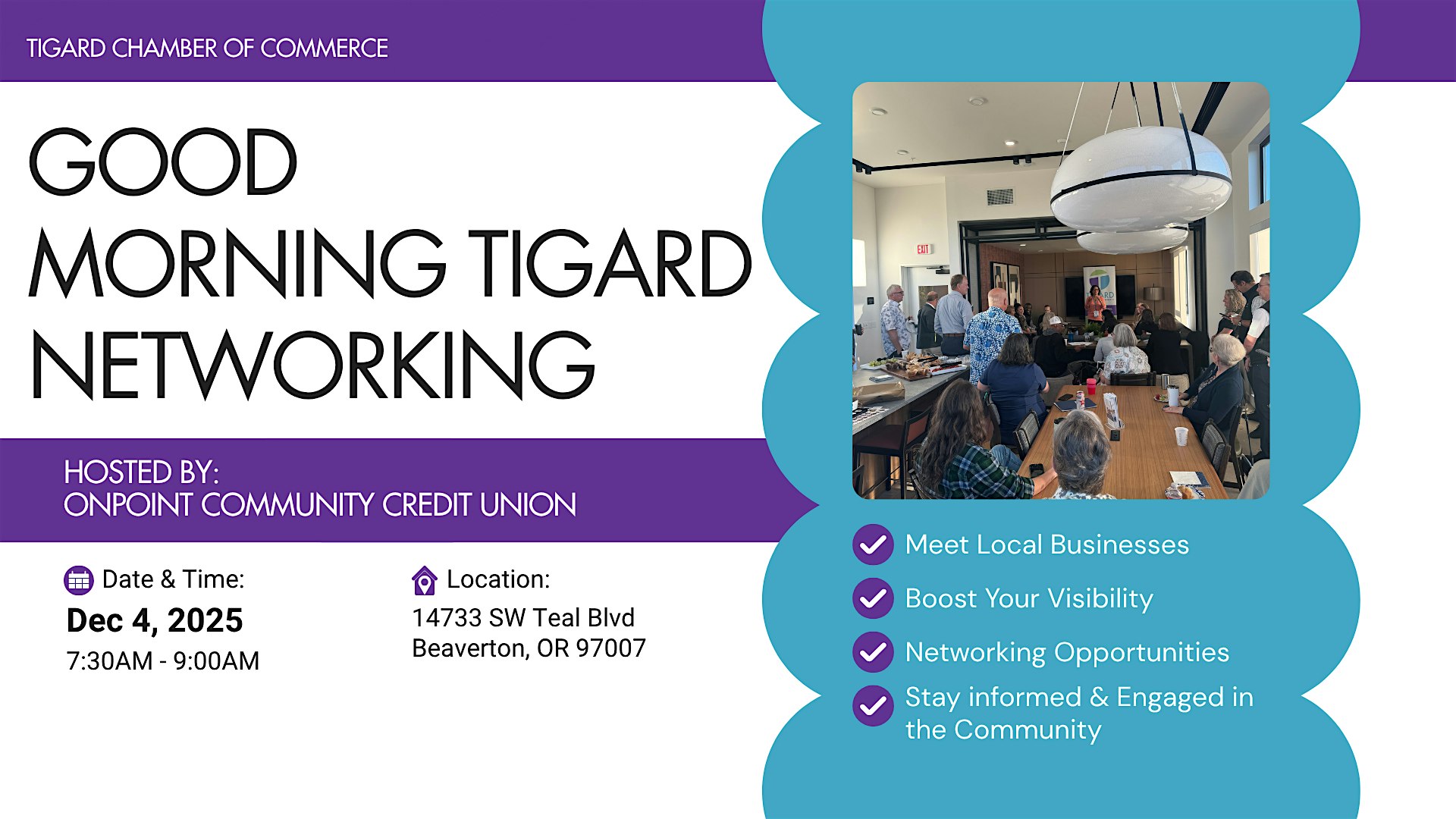 Good Morning Tigard hosted by OnPoint Community Credit Union