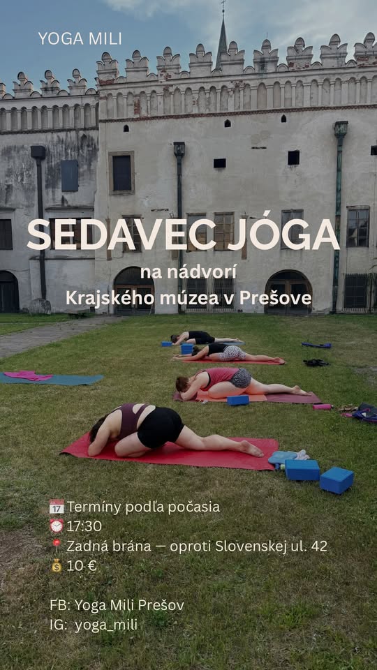 Jóga na nádvorí Krajského múzea Prešov