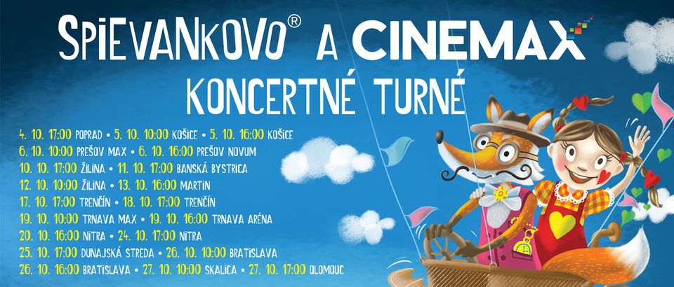 Spievankovo Cinemax turné Dunajská streda