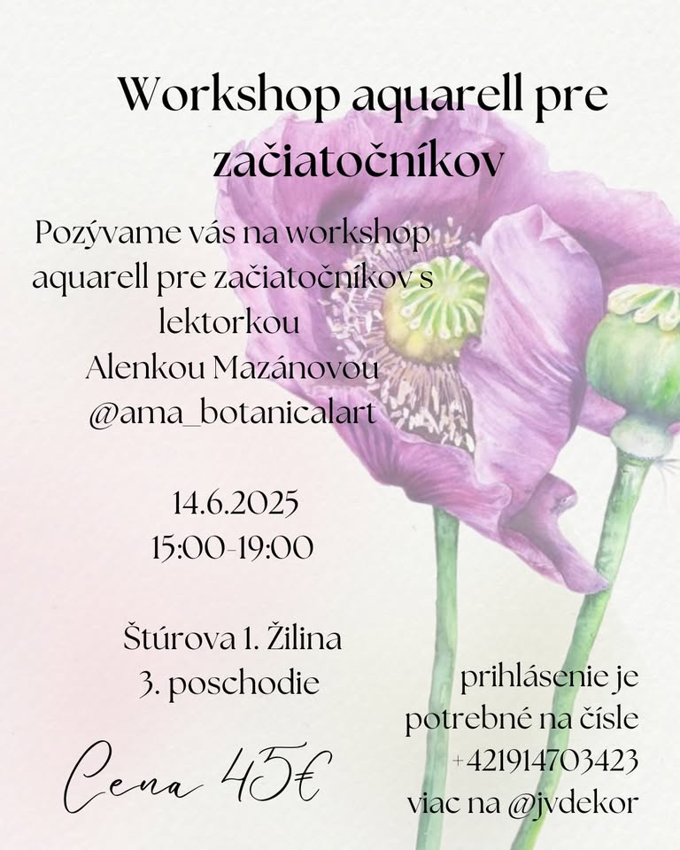 Intenzívny workshop akvarelu