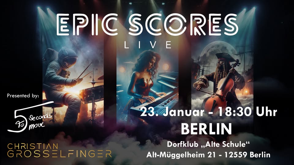 EPIC SCORES LIVE: Film- und Game-Soundtracks mit Grosselfinger & 5StM in Berlin