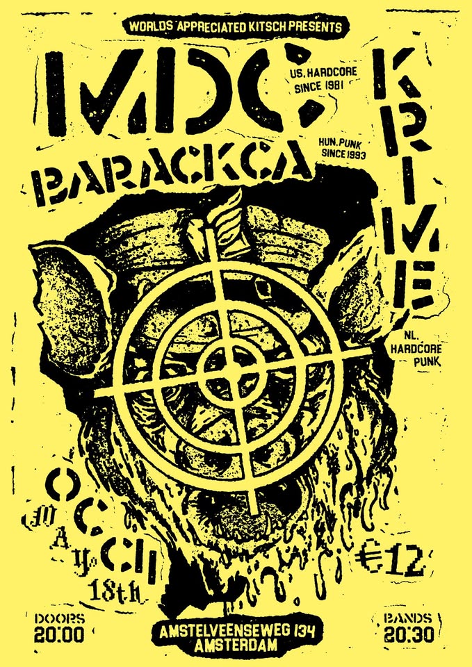 M.D.C. (USA), Barackca (HUN) + Krime (NL) at OCCII