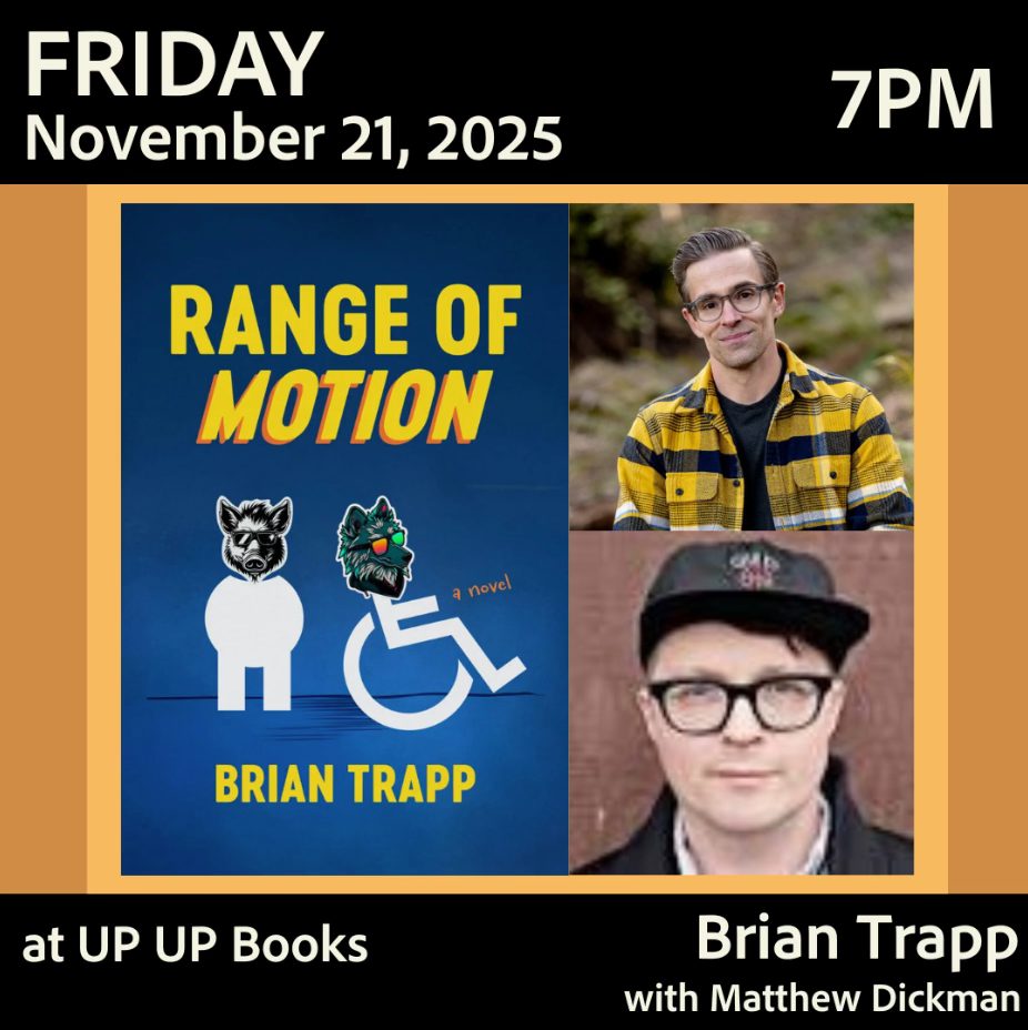 Up Up Books - Literary Event - Brian Trapp with Sara Jaffe