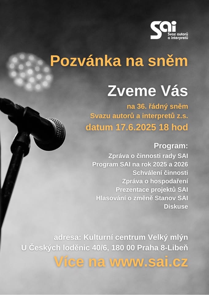 36. řádný sněm Svazu autorů a interpretů z.s.