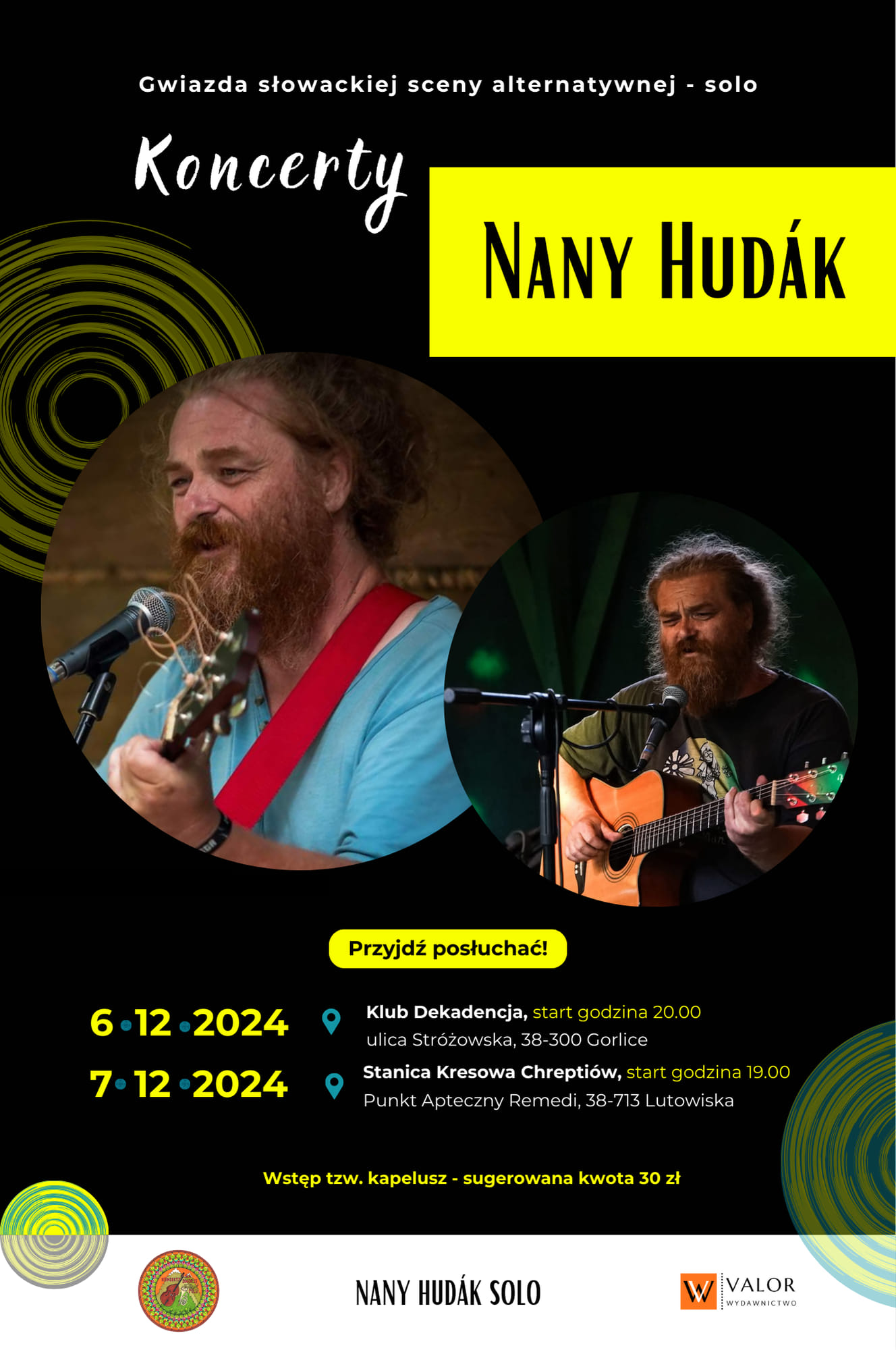 Koncert w Dekadencji " w Gorlicach  Nany Hudák solo