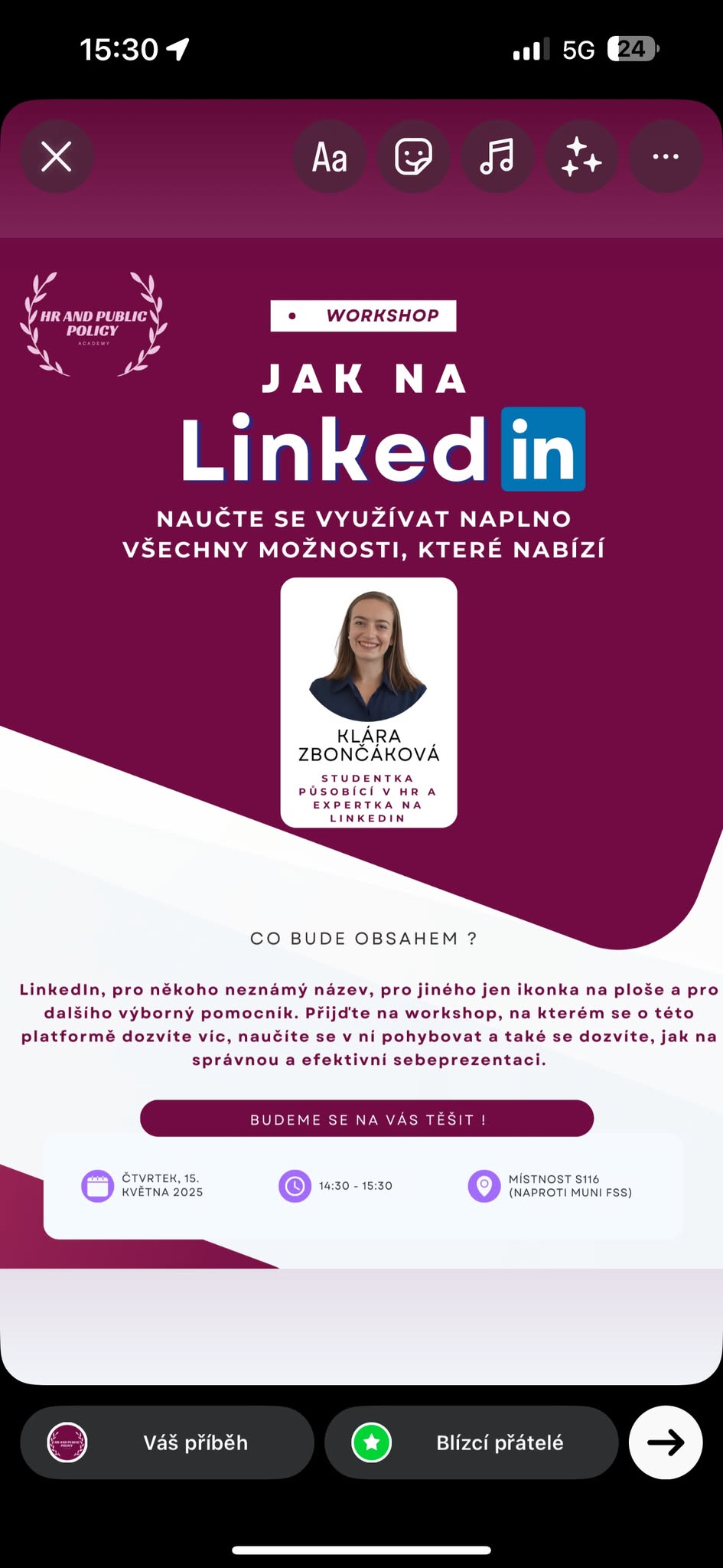 Workshop Jak na Linkedin
