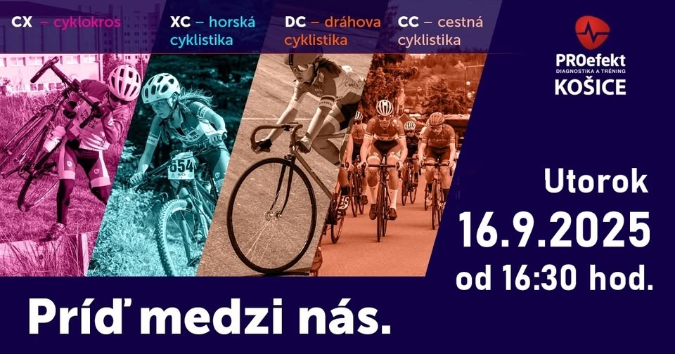 Nábor do cyklistického klubu pre deti a mládež PROefekt Košice