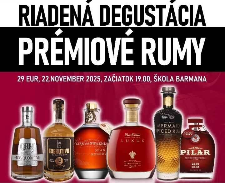 Prémiové rumy - riadená degustácia