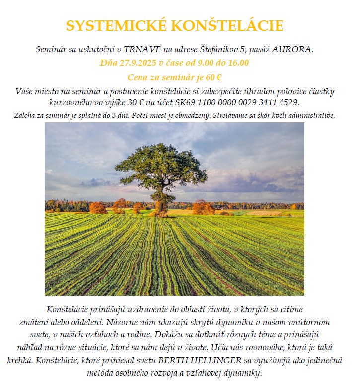 SEPTEMBROVÉ konštelácie