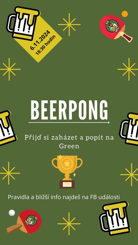 Beerpong na Greenu 💚🍻