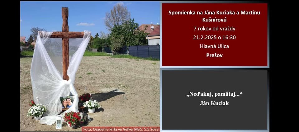 Spomienka na Jána Kuciaka a Martinu Kušnírovú