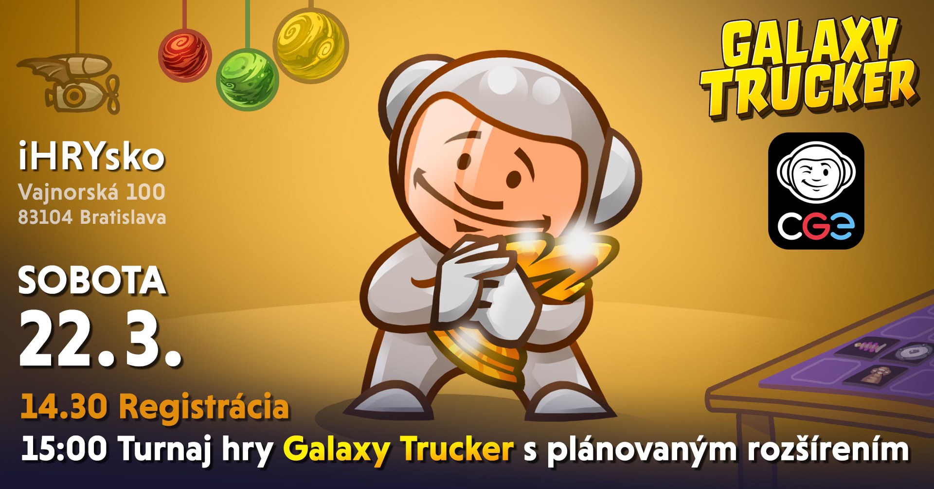 Galaxy Trucker - turnaj v nádhernej hre v iHRYsku