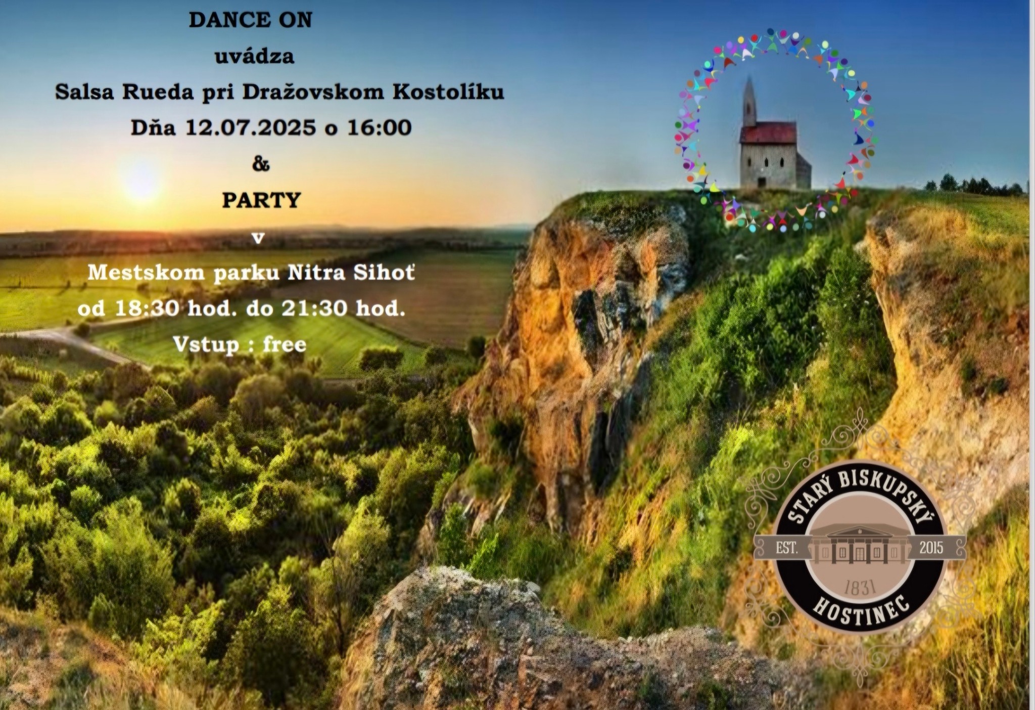 Salsa rueda pri Dražovskom kostolíku & PARTY v Mestskom parku Nitra SIHOŤ