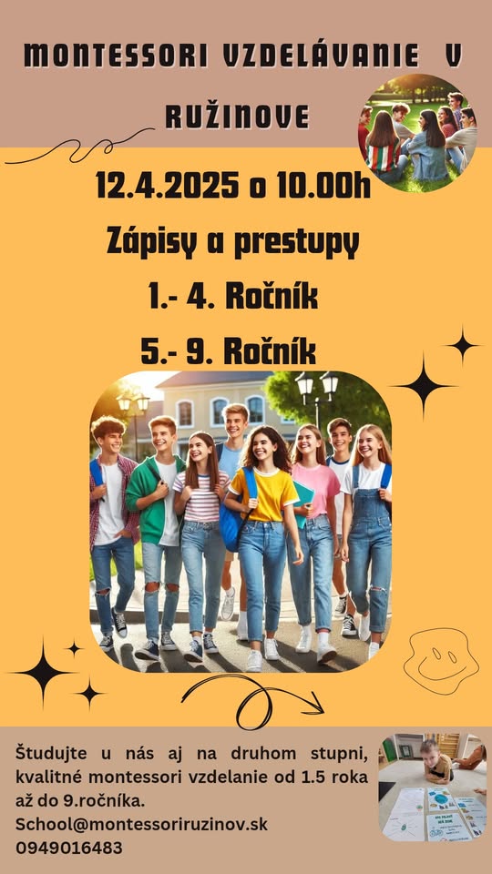 ✨️Zápisy 1. až  9.ročník ✨️12.4.2025 o 10.00h🌿