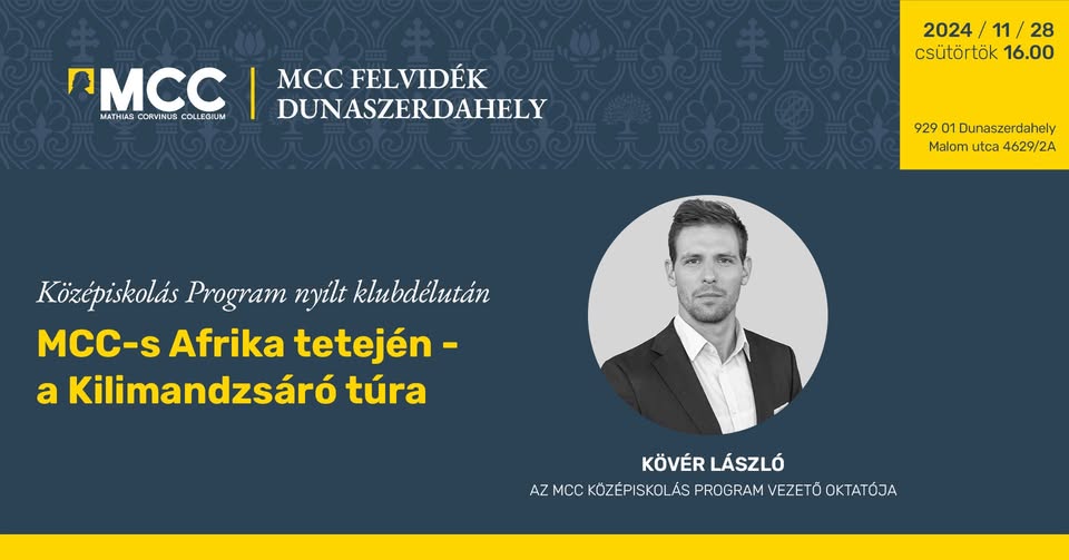 KP nyílt klubdélután: MCC-s Afrika tetején - a Kilimandzsáró túra