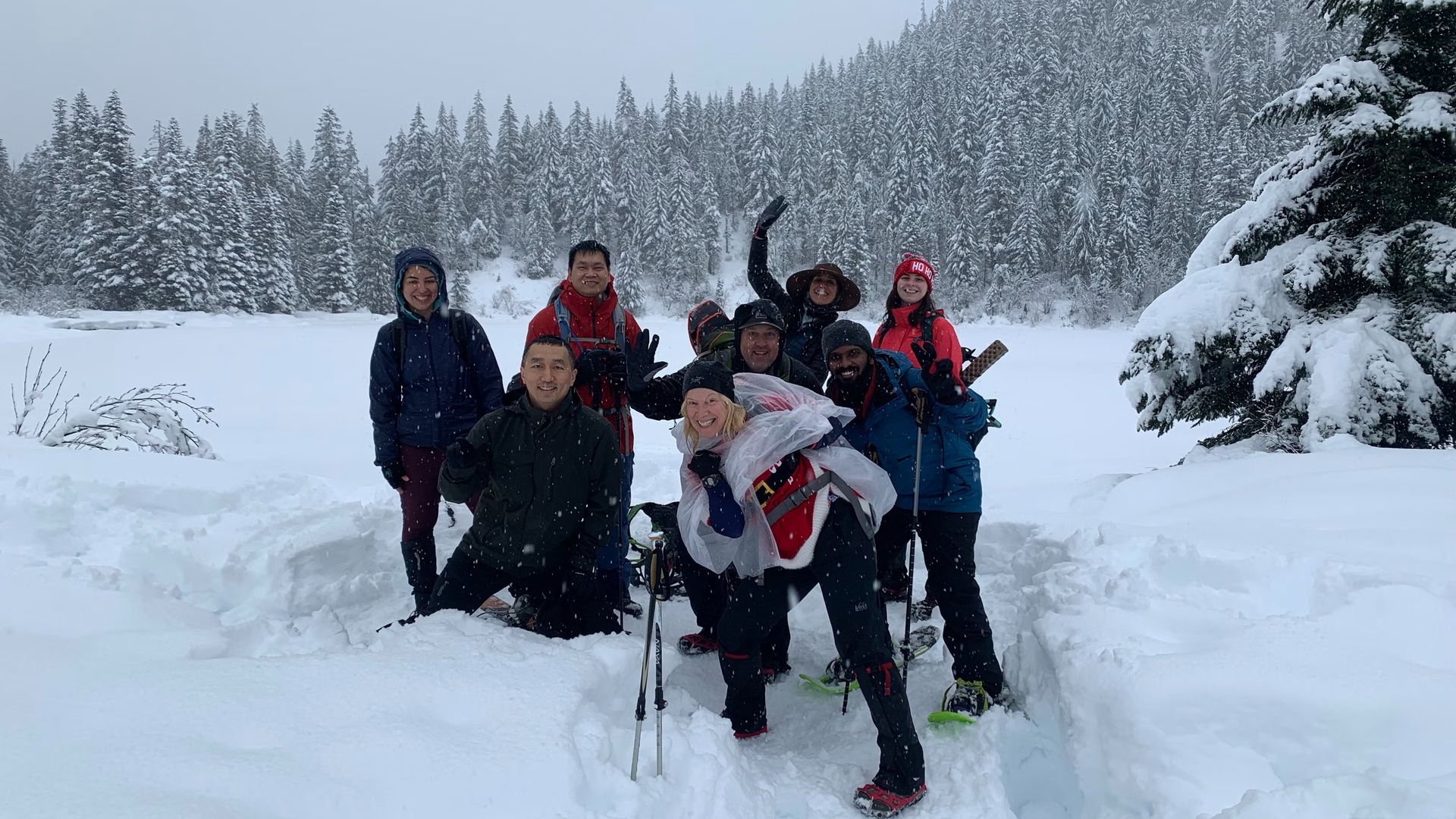 8th Annual Ugly Christmas Sweater Snowshoe at Tom Dick & Harry Mt.
