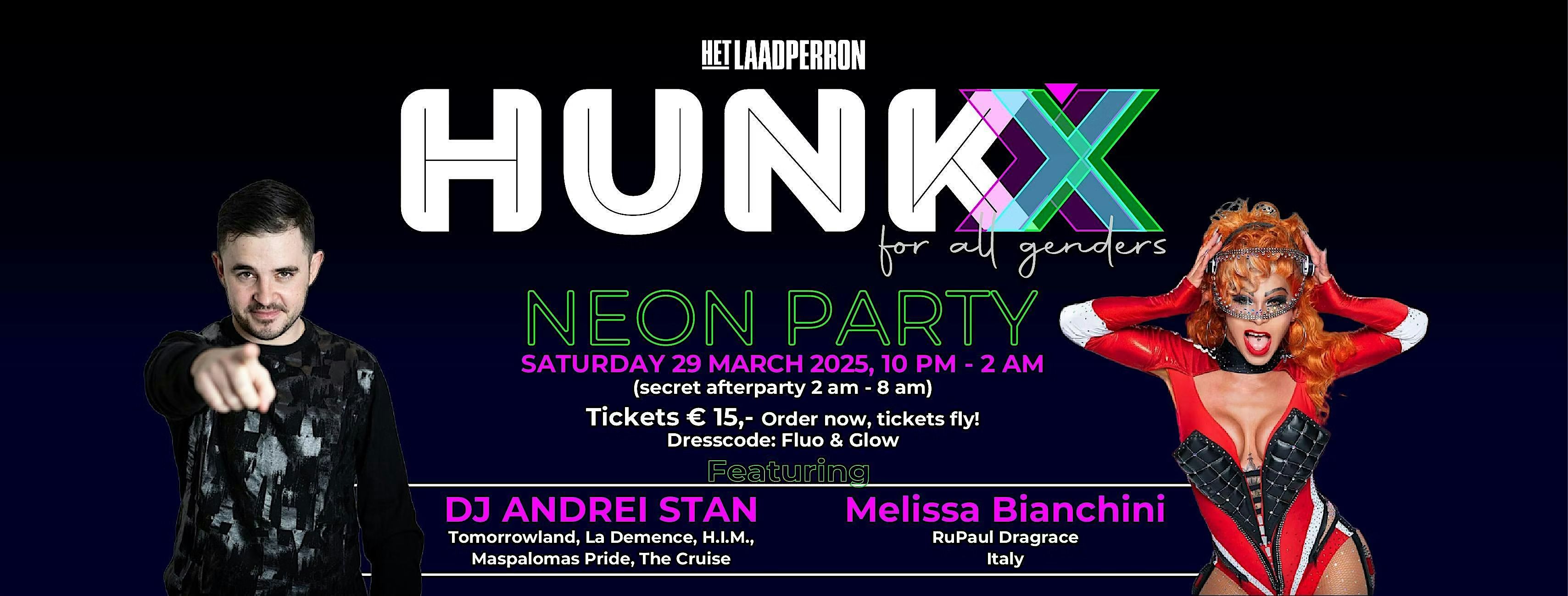 HUNKX NEON Party (for all genders) 22:00 - 02:00