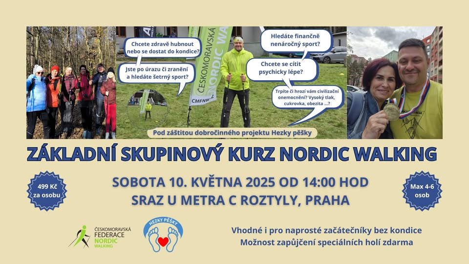 Základní skupinový kurz nordic walking