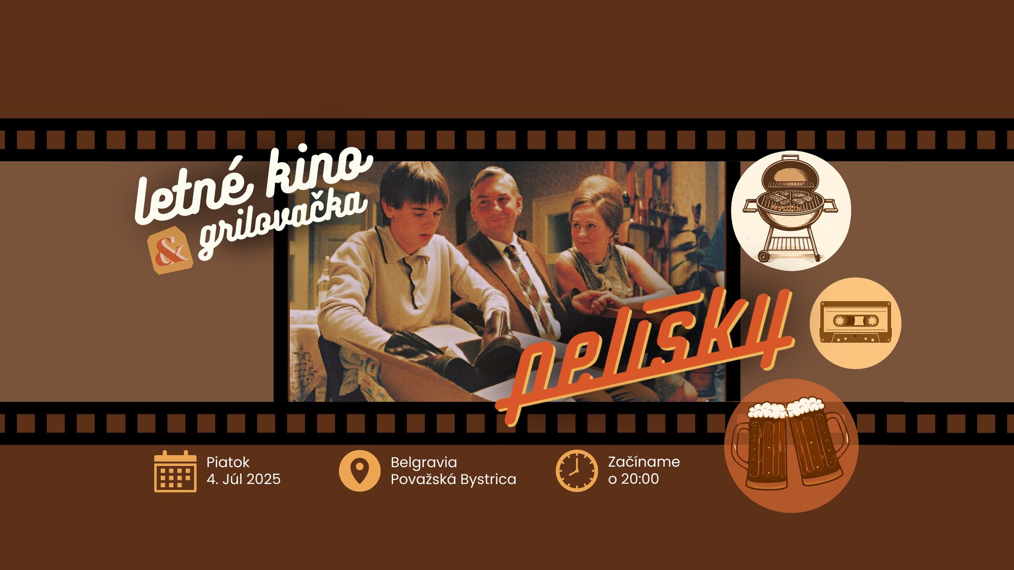 🎬 Letné kino + grilovačka v Belgravii!