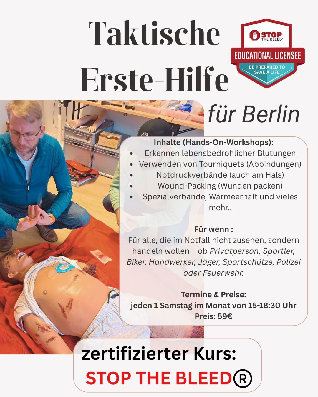 Taktische Erste-Hilfe - stopp the bleed
