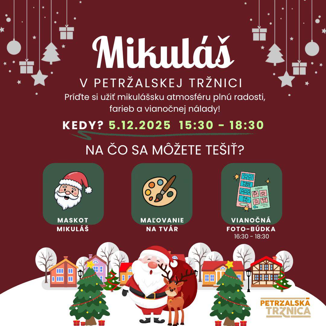 🎅 Mikuláš v Petržalskej tržnici – 5. december 2025