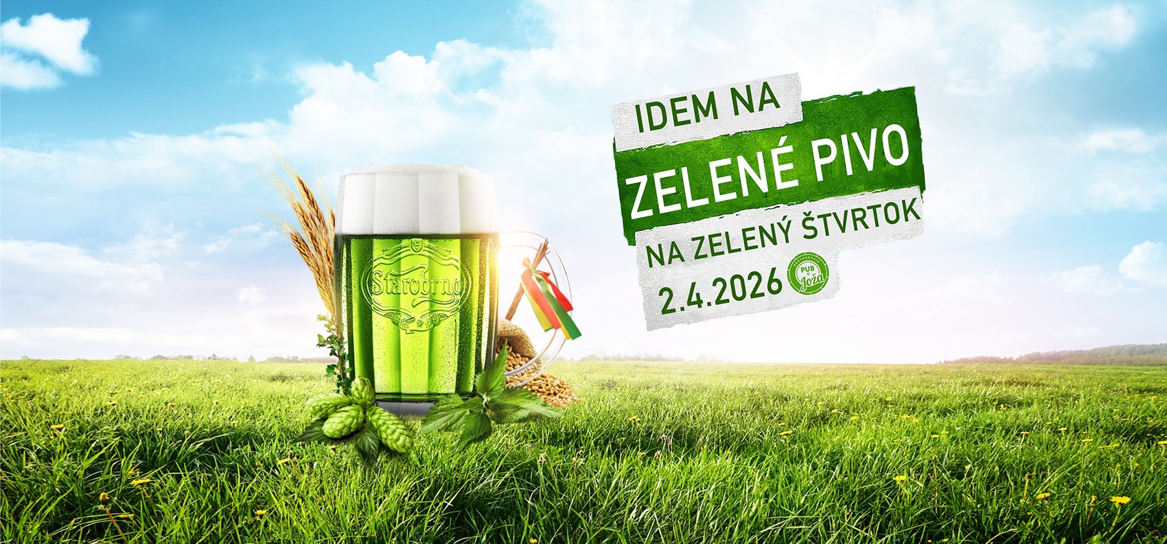 🍀🍺 Zelené pivo na Zelený štvrtok Pub u Joža 🍀🍺