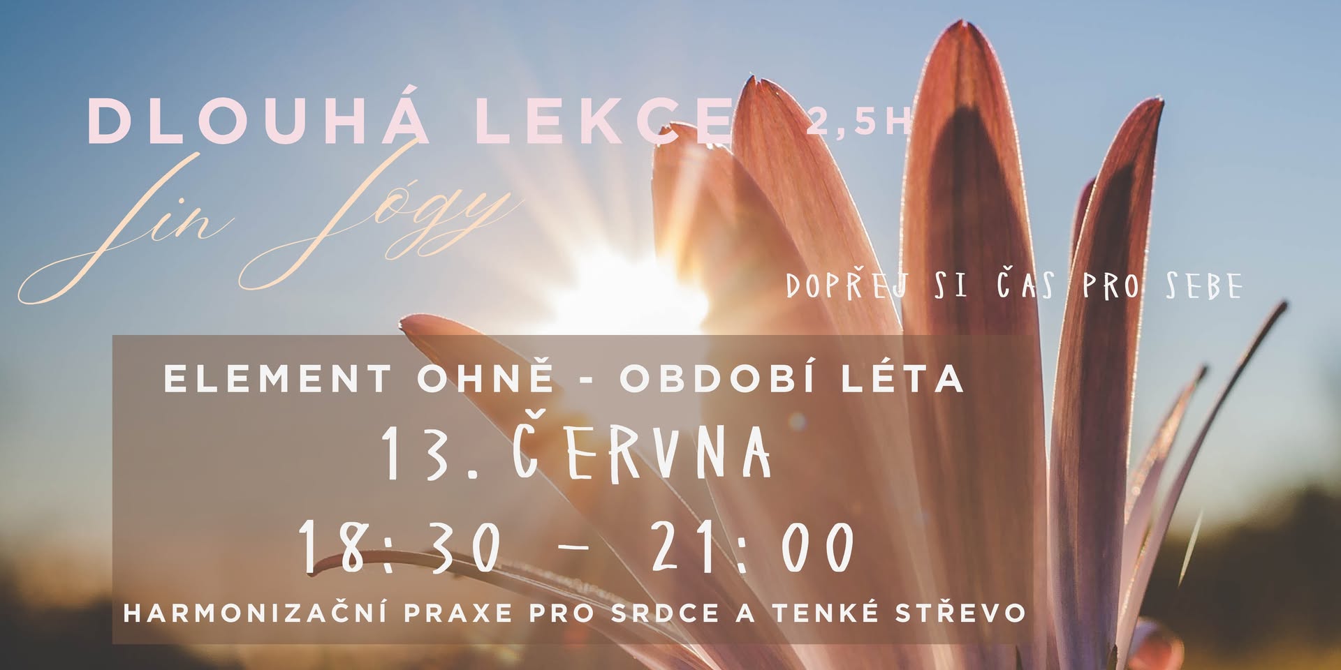 Dlouhá lekce JIN JÓGY 2,5h