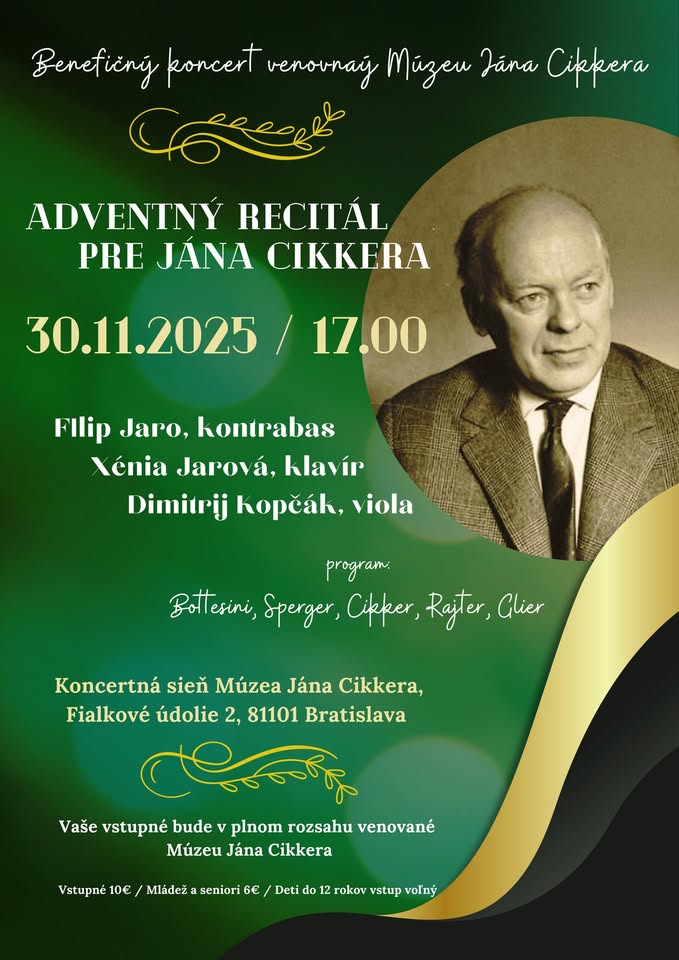 Adventný recitál pre Jána Cikkera