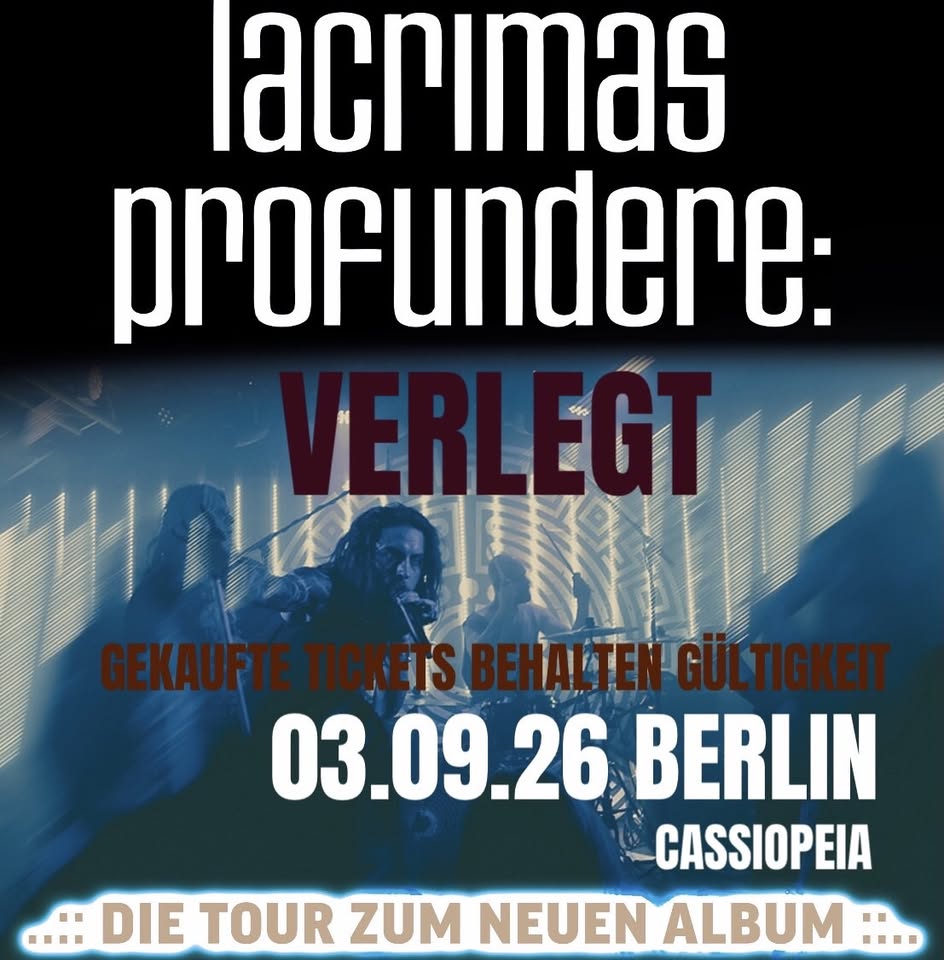 LACRIMAS PROFUNDERE: Berlin Tour zum Album