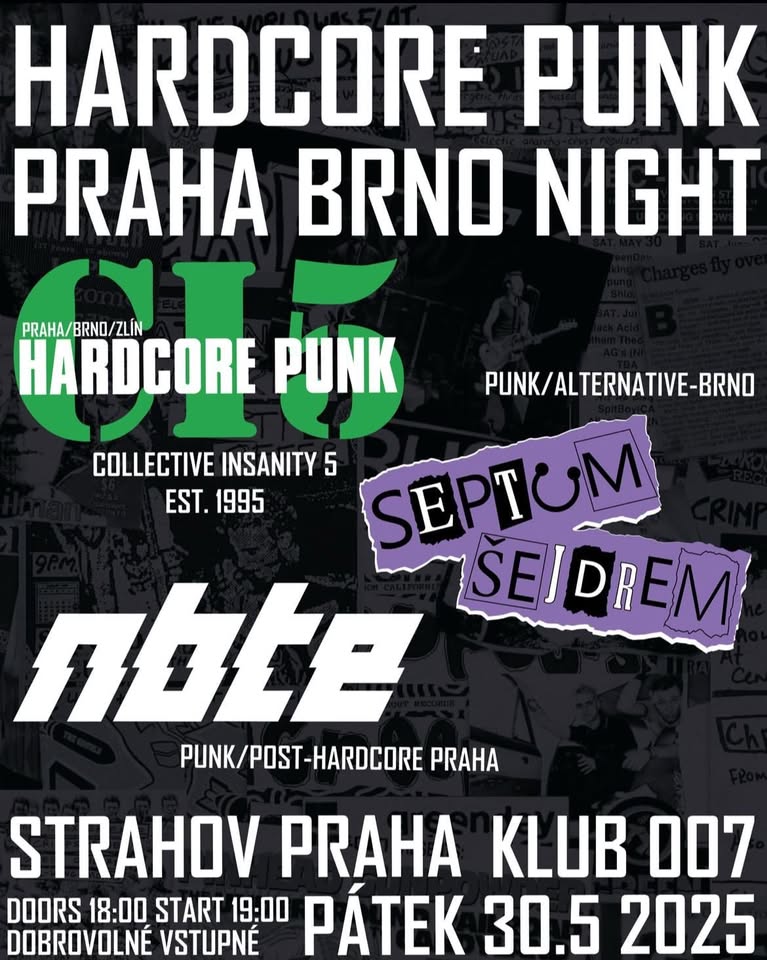 HARDCORE PUNK PRAHA BRNO NIGHT