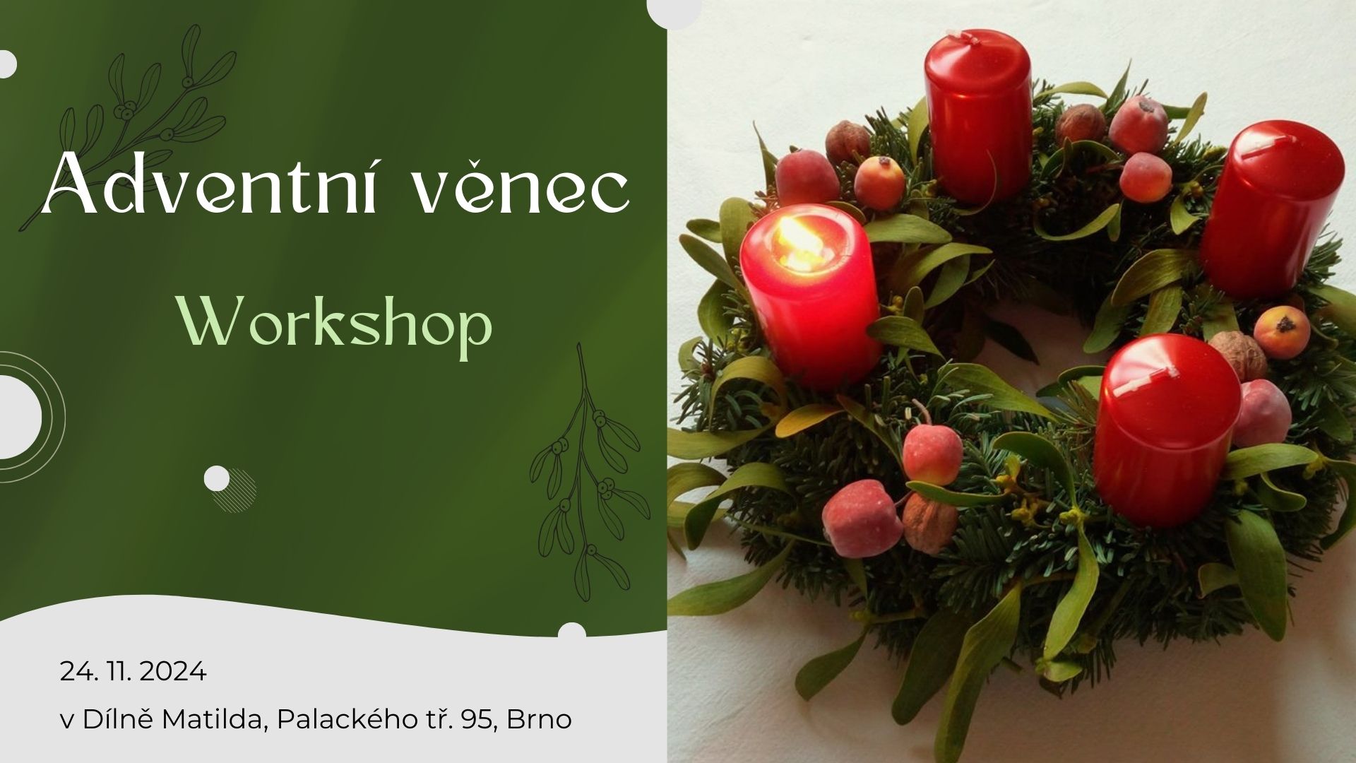 Adventní věnec - workshop