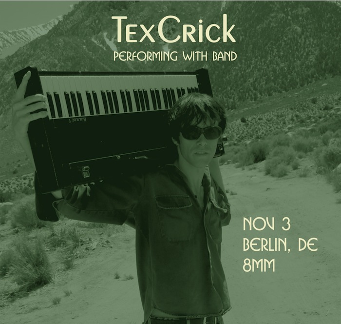 8MM + Shameless/Limitless Present: Tex Crick (Mac's Record Label, Sydney)