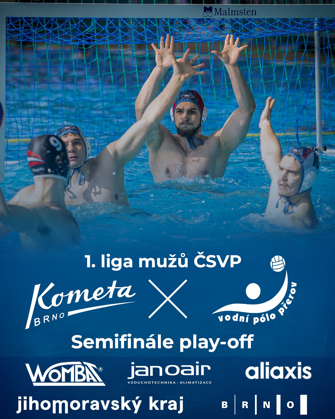 1. liga mužů - Semifinále: KPSP Kometa Brno x KVP Přerov