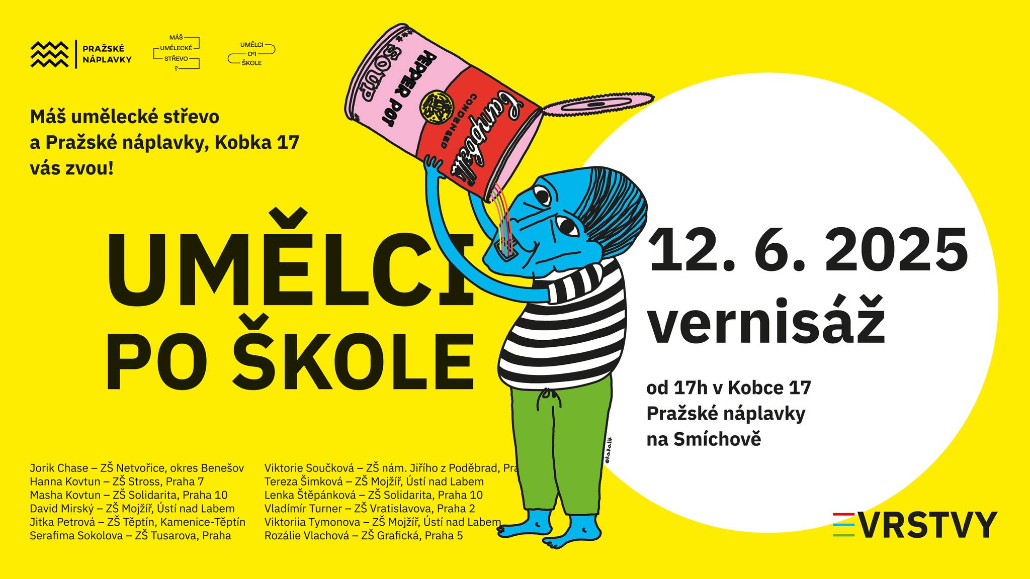 UMĚLCI PO ŠKOLE, Praha - vernisáž na náplavce!